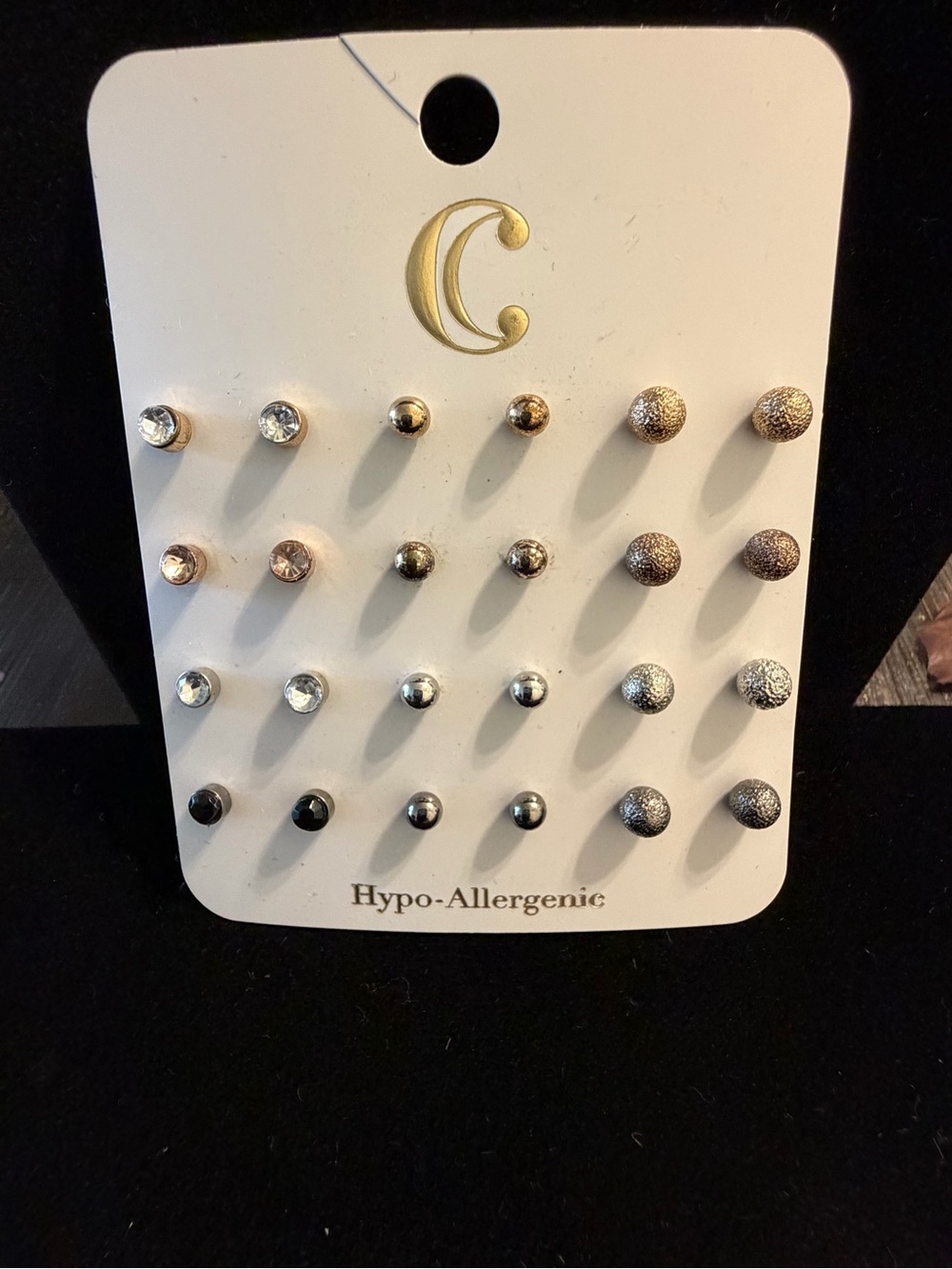 Charming Charlie Mixed Metallic Stud Earring Set - Gold & Silver